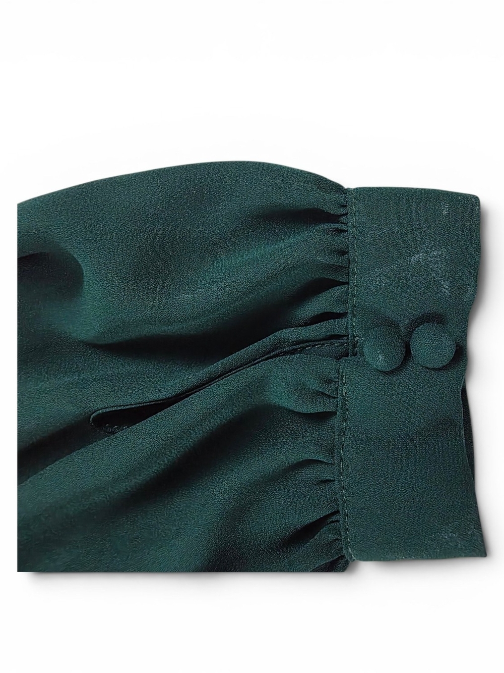 Vince Camuto Women's Emerald Green Lace Yoke Blouse NWT - Picture 9 of 10